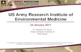 US Army Research Institute of Environmental Medicine · Develop and use biomedical models, wearable physiological sensors, and field- expedient methods to understand and optimize