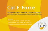 Cal-E-Force Stakeholder Needs Assessment Presentation · Why Salesforce & Cal-E-Force? The benefits of the Salesforce Technology The platform is scalable and provides full cloud-computing
