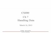 CS480 Ch 7 Handling Data - Pacific Universityzeus.cs.pacificu.edu/chadd/cs480s15/Lectures/Lec9.pdf · CS 480 – Spring 2015 Pacific University Chapter 7 Do as much as we can, come