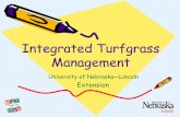 Integrated Turfgrass Management · and thatch management programs Photos: University of Nebraska. Management of many pests can be accomplished through proper management practices