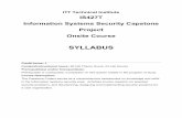 Curriculum Cover Sheet - ITT Technical Instituteitt-tech.info/wp-content/uploads/2016/09/IS427T_35_Syllabus.pdf · Information Systems Security Capstone Project Syllabus 3 Date: 8/20/2012