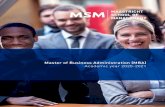 Master of Business Administration (MBA) Academic year 2020 ... · Innovation Week The Innovation Week is held in Maastricht and combines interactive workshop activity, interspersed