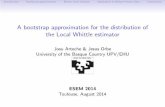 A bootstrap approximation for the distribution of the Local Whittle …etpargoj/LocalWhittle-bootstrap... · 2014-08-20 · Introduction Bootstrap approximation Monte Carlo Analysis