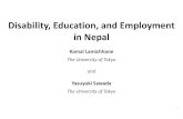 Disability, Education, and Employment in Nepal · 2011). 4 Purpose of this Study ... of the Nepal Living Standard Survey 2003/2004 (NLSS II). Information on congenital or acquired