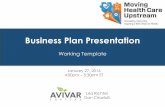 Business Plan Presentation - Moving Health Care Upstream€¦ · Business Plan Presentation Working Template Lisa Richter Dan Crisafulli January 27, 2016 4:00pm – 5:30pm ET