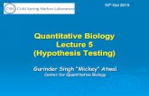 Quantitative Biology Lecture 5 (Hypothesis Testing)atwallab.cshl.edu/teaching/Lecture_5.pdf · Lecture 5 (Hypothesis Testing) Gurinder Singh “Mickey” Atwal Center for Quantitative