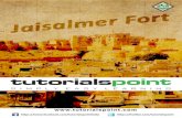 Jaisalmer Fort, Jaisalmer - tutorialspoint.com · these, there are luxury hotels and resorts where the tourists can stay. Some of these hotels are as follows: Five-Star Hotels o Hotel