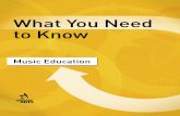 What You Need to Know - Americans for the Arts · 2018-08-07 · 4 What You Need To Know: Music Education | Americans for the Arts Role: Understand your role in the arts education