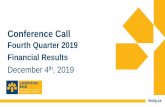 Conference Call - Laurentian Bank Financial Group · including the Press Release, Investor Presentation, and Supplementary Financial Information, as well as the 2019 Annual Report