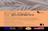 Social Media BUSINESS€¦ · Social Media for BUSINESS SHORT COURSE ACFE Subsidised course (eligibility conditions apply) Looking to promote your small or micro business? Learn the