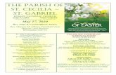 THE PARISH OF ST. CECILIA ~ ST. GABRIEL · 05/05/2020  · St. Cecilia - St. Gabriel Parish Offertory Totals Week ending 5/10/20 Saturday May 16th Mailed in Offertory: $6,476. Online