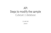 Steps to modify the - ITU to modify th… · Steps to modify the sample Cubesat-1 database ITU-BR-SSD 2018-9. Notice and station information •Satellite name •Adm •Orbital parameters.