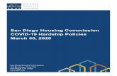 San Diego Housing Commission COVID-19 Hardship Policies ... · Council President Georgette Gómez proposed on March 16, 2020, and the San Diego City Council approved as an emergency