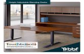 Height Adjustable Standing Desks Standing Desk Base Black Powder Coat HATB24DBL-03 24D 30D Accessories