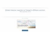Global investor reaction to Taiwan’s offshore auction · Citrin 400MW Ormonde 150MW Veja Mate 402MW Hiiumaa 700MW Aquamarin 400MW MEG I (now Merkur) 400MW Côte D’Albâtre 105MW