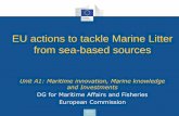 EU actions to tackle Marine Litter from sea-based sources · Marine pollution 1. Eutrophication (nutrient pollution) 2. Contaminants (pesticides, heavy metals) 3. Underwater noise