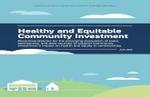 Healthy and Equitable Community Investment...Foundation and The Pew Charitable Trusts, for the opportunity to collaborate around healthy and equitable community investment and for