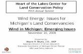 Wind Energy: Issues for Michigan’s Land Conservancies...Global Interest in Wind “Worldwide investment in clean energy topped $115 Billion in 2007.” “The U.S., China, and India