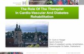 The Role Of The Therapist In Cardio-Vascular And Diabetes … · 2012-05-14 · The role of the therapist in cardio-vascular and diabetes rehabilitation.Case studies. 14.05.2012 5