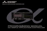 AL2 SIMPLE APPLICATION CONTROLLER PROGRAMMING MANUAL · α2 Simple Application Controllers Foreword • This manual contains text, diagrams and explanations which will guide the reader