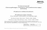 Transnasal Oesophago-Gastro-Duodenoscopy (OGD) · 2018-08-23 · 3 Introduction You have been advised by your GP or hospital doctor to have a procedure known as an transnasal oesophago-gastroduodenoscopy