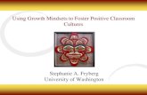 Using Growth Mindsets to Foster Positive Classroom Cultures · 2017-03-15 · False Growth Mindset: Common Misperceptions about the Growth Mindset. Many educators think growth mindset