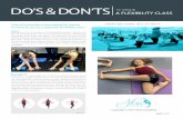DO’S & DON’TS - Alixa Flexibility · 2019-08-17 · DO’S & DON’TS For Setting Up ... use exercises in class where you can use the same stretch for di˚erent levels of students.