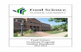 Food Science Graduate Program Student Handbook · Food Science Graduate Program 2013‐2014 Committee Members Dr. R. Chandrasekaran – Chair Dr. A. Bhunia Dr. O. Campanella Dr. C.