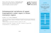 Water vapor in Asian summer monsoon region · 2016-01-11 · summer monsoon region is identiﬁed as a main source for UTWV, so another special interest in this study is the relationship