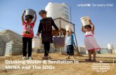 Drinking Water & Sanitation in MENA and The SDGs · basic drinking water, sanitation and hygiene) Progress towards safely managed services 6.1 6.2 By 2030, achieve universal and equitable