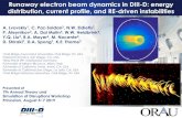 Runaway electron beam dynamics in DIII-D: energy distribution, … · 2019-09-13 · Current profile of RE beam is resolved via vertical scan • f(E) shifts to lower energies when