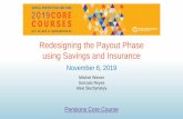 Redesigning the Payout Phase using Savings and Insurancepubdocs.worldbank.org/en/492251574289042551/SPJCC... · e.g. College for kids. Savings • Retirement is a high consequence