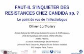FAUT-IL S’INQUIETER DES RESISTANCES CHEZ CANDIDA sp. · Emergence of Candida spp. infections with acquired echinocandin resistance in France 20 episodes in patients (19 prior treatment