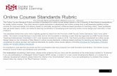 Online Course Standards Rubric - University of New Mexico€¦ · design based on the University of New Mexico’s online course standards, evidencebased practices for teaching and