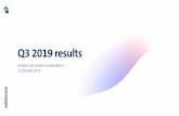 Swisscom Q3 2019 results - Swisscom Privatkunden: Mobile ......• Push inOne mobile go and cross-selling to stimulate FMC growth and cement low churn rates • Drive retention of