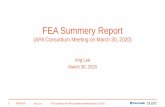 FEA Summery Report - INDICO-FNAL (Indico) · FEA Summery Report (APA Consortium Meeting on March 30, 2020) Ang Lee March 30, 2020 1 3/30/2020 Ang Lee FEA Summery for APA Consortium