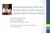 Using Assessment to Inform and Promote Effective Early ...cyfs.unl.edu/ecs/2016/downloads/2016-ECS-Connor-Keynote.pdf · • p. 130, The Final Days, Woodward and Bernstein (1976).