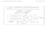 9.2: Conditions of Parallelograms - Weeblyphsblythe.weebly.com/uploads/5/9/9/1/59912995/9_2_class...9_2 Conditions of Parallelograms.notebook 1 November 08, 2017 Warm-up: Complete
