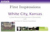 White City, Kansas - Kansas State University · – KS 31% college education, 90% HS or equivalency • 61.1% family households, 38.9% non-family ... Junction City and Herington for