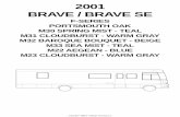 2001 BRAVE / BRAVE SE - Winnebago · Couch/Bed 48" x 74" Dinette 42" x 74" Twin Bed 36" x 80" Twin Bed 36" x 80" Shirt Closet Over Nightstand Queen Bed 60" x 75" Door Refrig Wardrobe