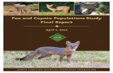 Fox and Coyote Populations Study Final Report 2. establish fox population control measures in areas