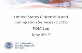 United States Citizenship and Immigration Services (USCIS ...€¦ · Santos, Rose 1 05/11/2017 05/12/2017 Contract #HSSCCG-14-D-00003 (FGI #52169) CNT2017000031