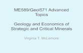 Geology and Economics of Strategic and Critical MineralsAre any of these minerals “conflict minerals”, i.e. minerals that fall under the Conflict Minerals Trade Act (H.R. 4128)