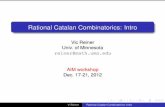 Rational Catalan Combinatorics: Introreiner/Talks/AIM2012/AIMIntro.pdf · Fuss, rational Catalan and the RCA parameter This direction is related to the parameter c in the deﬁnition