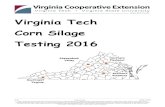 Virginia Tech Corn Silage Testing 2016 · 2016 Virginia Tech CSES-173NP Virginia Cooperative Extension programs and employment are open to all, regardless of age, color, disability,
