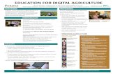 EDUCATION FOR DIGITAL AGRICULTURE · 2020-02-20 · •Tracks in addition to Digital Agriculture proposed in future •30 credits, fully online •Admissions based on transcripts,