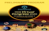 MDS Virtual Congress 2020€¦ · TARGET AUDIENCE Clinicians, researchers, post-doctoral fellows, medical residents, medical students, allied health professionals with an interest