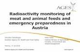 Radioactivity monitoring of meat and animal feeds and ... · •Emergency Prepardness ... Cs-137 contamination in soil (May 2016) 6 Radiation Monitoring Program Large scale monitoring