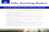Our Life Saving Rules Commitment - Alliance Pipeline · 2017-10-03 · Life Saving Rules FIT FOR WORK: We will report and remain fit for work and while on-call, free from the effects