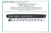 NODEMUX Series ST-nXm-UNTI NODEMUX MULTI-USER UNIVERSAL KVM SWITCH 3 Ordering Information ST-nXm-U Switch The ST-nXm-U switch is built to a specific size ranging from 2 to 8 users